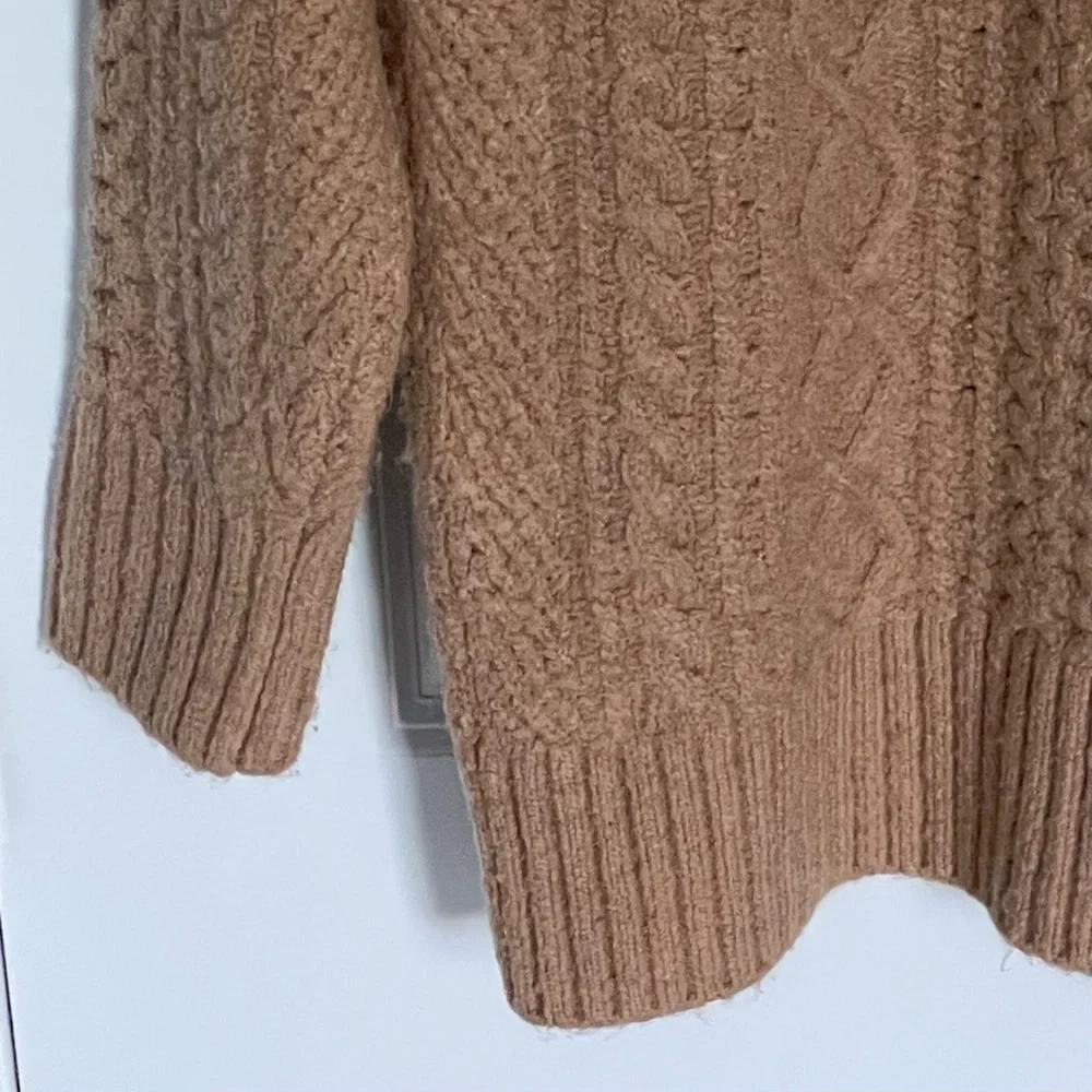 J. Crew relaxed stretch merino cable-knit sweater boyfriend fit 47588